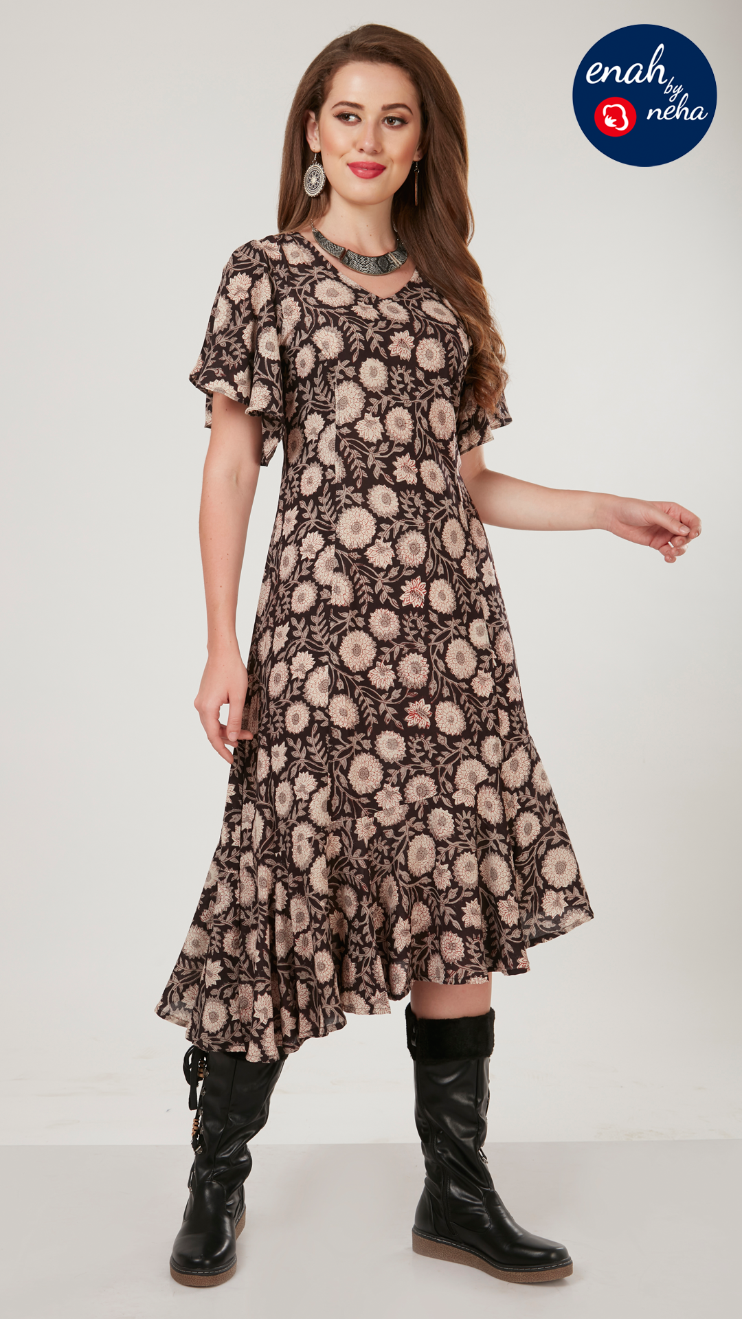 Asymmetrical hem dress