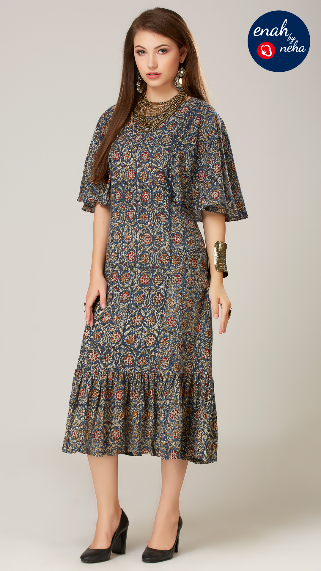 Butterfly sleeve dress