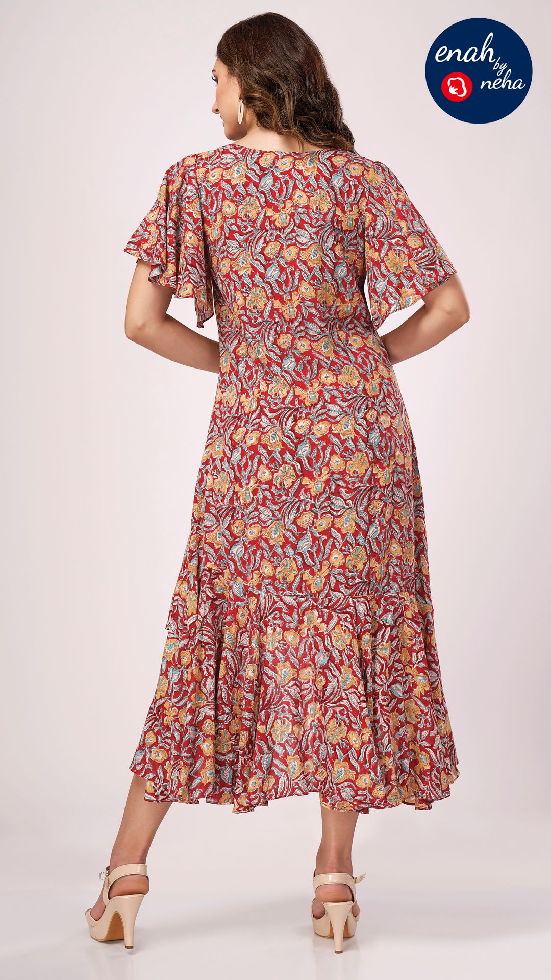 Slant hem dress