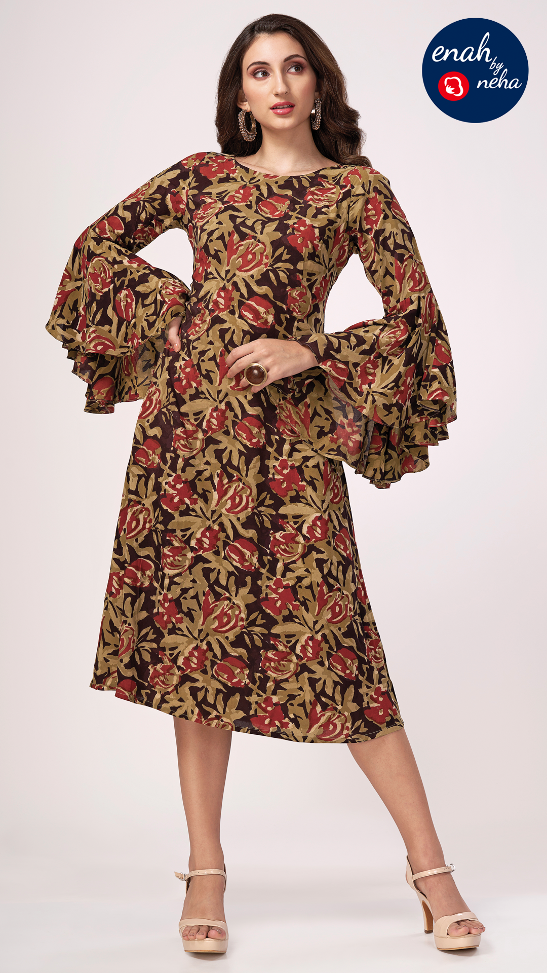 Bell sleeve dress