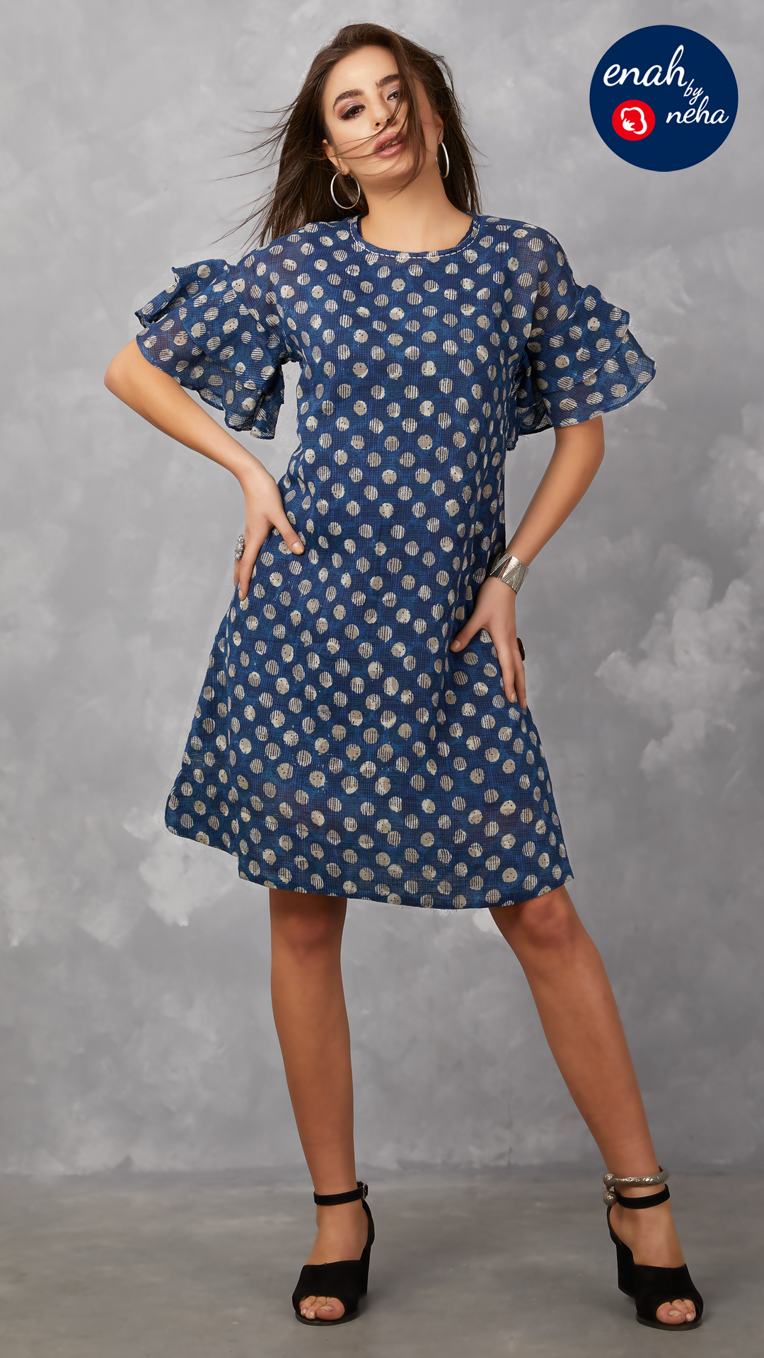 Indigo short dress