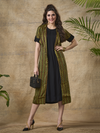 Modal Silk Ajrakh jacket dress