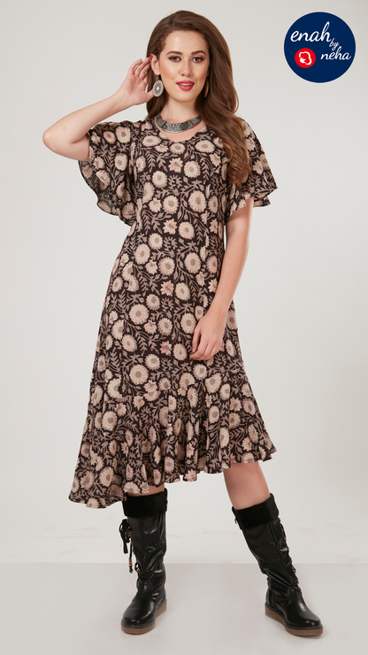 Asymmetrical hem dress