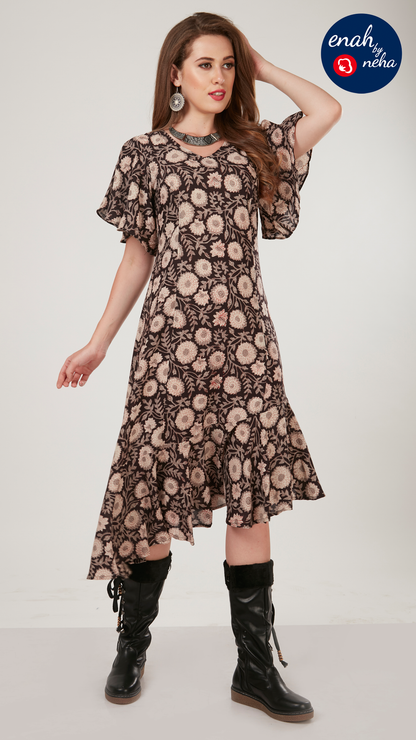 Asymmetrical hem dress