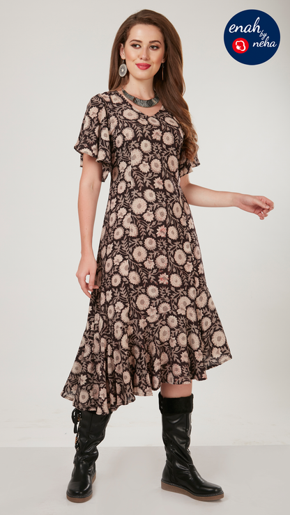 Asymmetrical hem dress