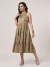 Modal Silk Ajrakh Tiered Dress