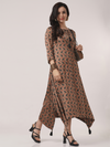 Modal Silk Ajrakh Flared Dress