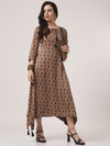 Modal Silk Ajrakh Flared Dress