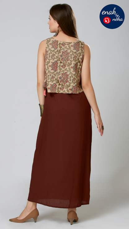 Sleeveless ankle lenght dress