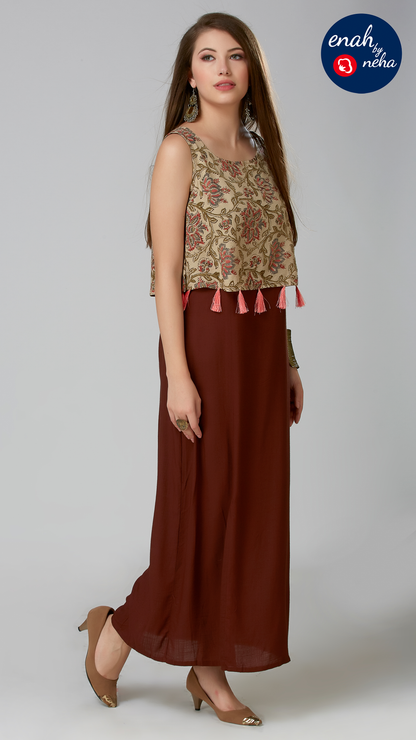 Sleeveless ankle lenght dress