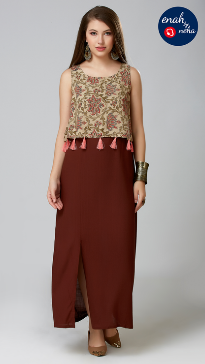 Sleeveless ankle lenght dress