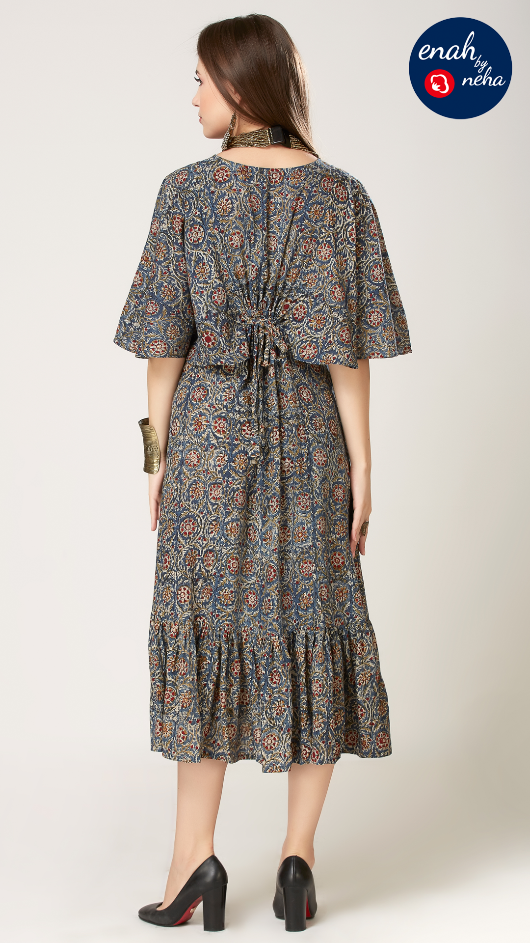 Butterfly sleeve dress