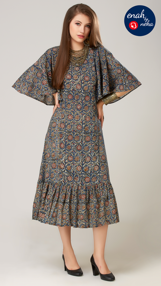 Butterfly sleeve dress