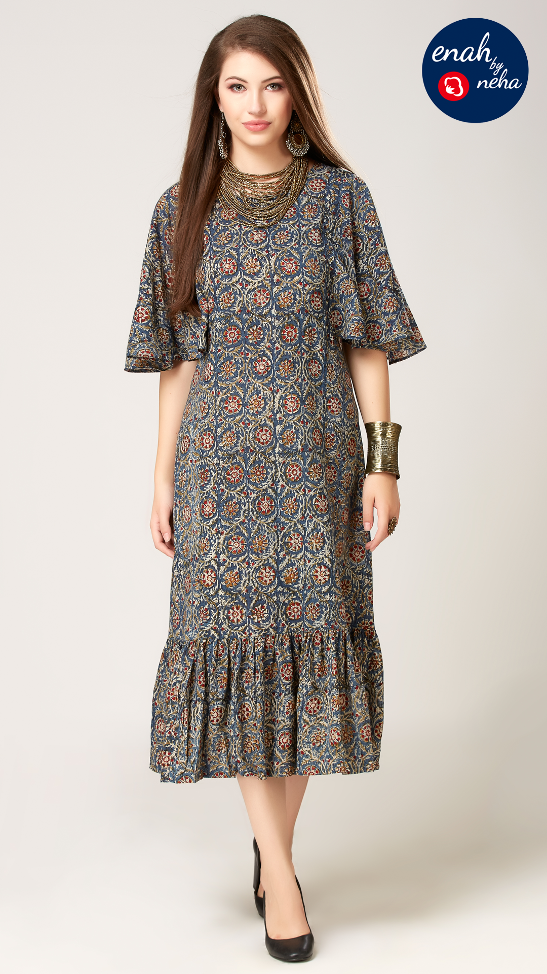 Butterfly sleeve dress