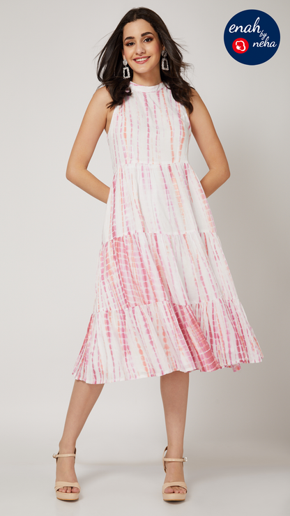 Tie-dye halter dress