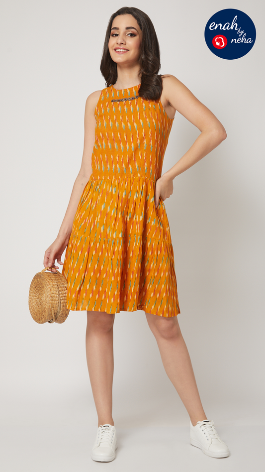 Ikat short dress
