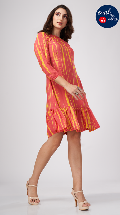 Tie-dye short dress