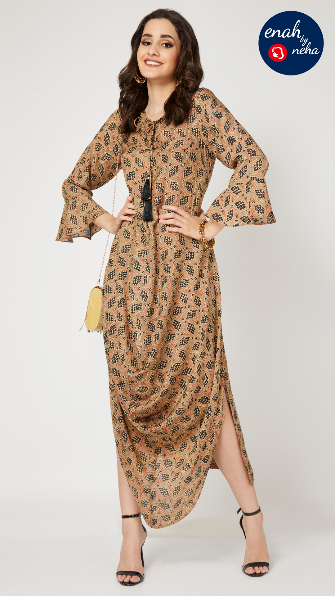 Ajrakh cowl dress