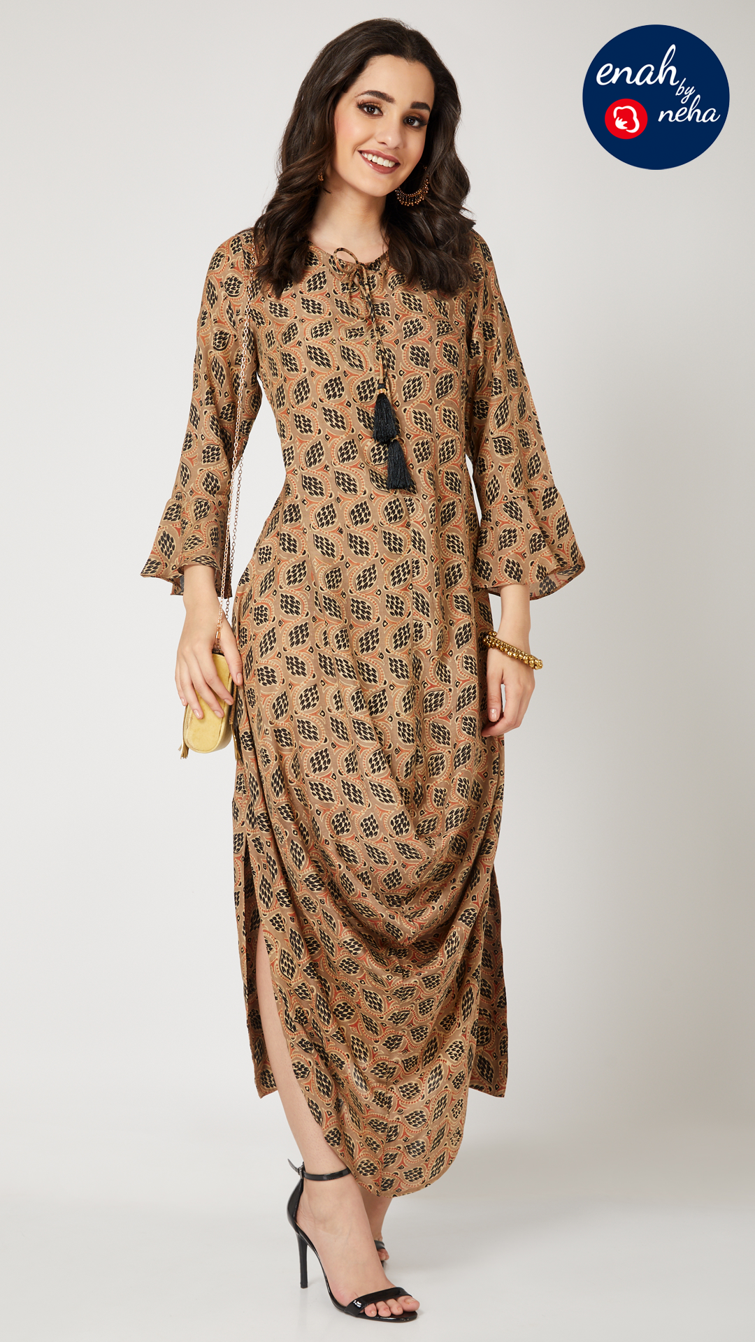 Ajrakh cowl dress