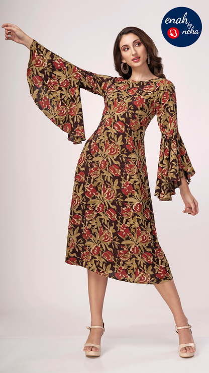 Bell sleeve dress