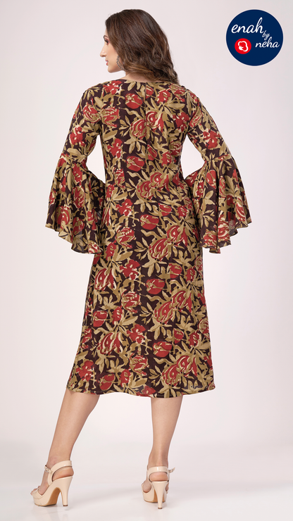 Bell sleeve dress