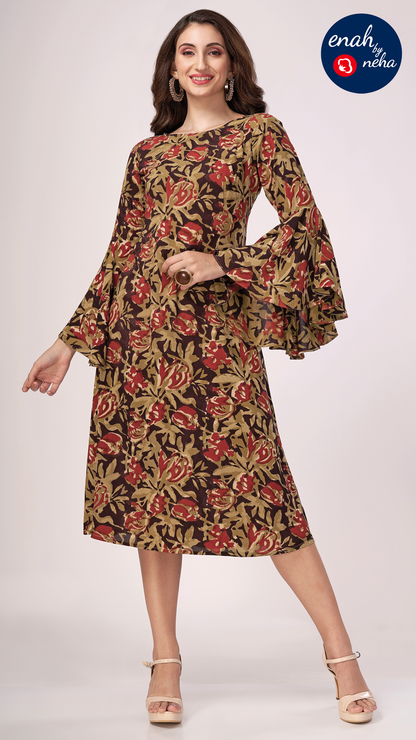 Bell sleeve dress