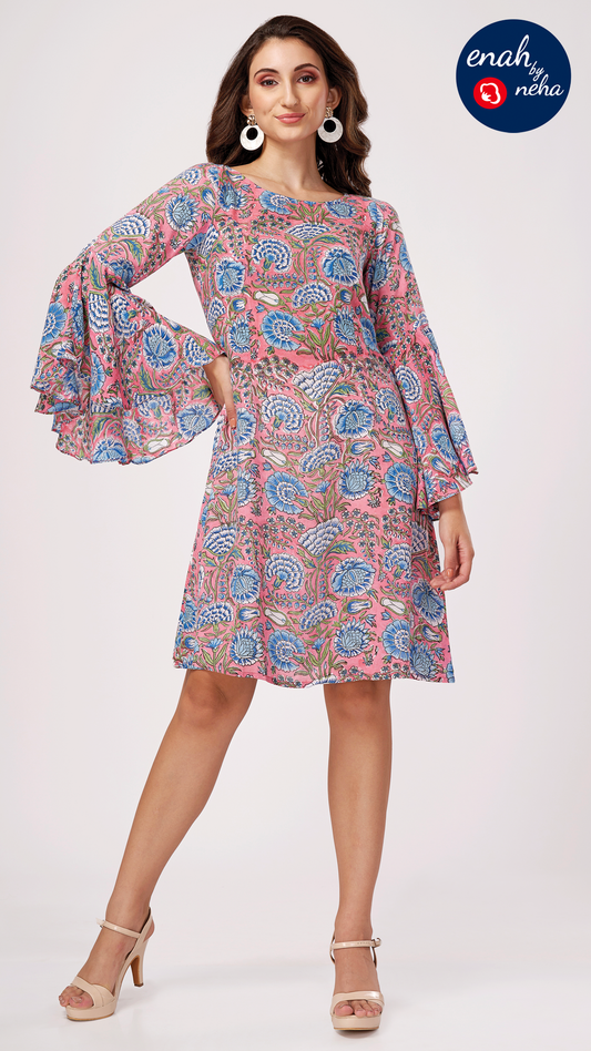 Bell sleeve dress
