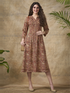 Kalamkari pin-tuck dress