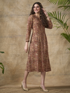 Kalamkari pin-tuck dress