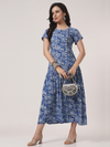 Indigo Dhabu Modal Cotton Dress