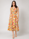 Cotton printed wrap Dress