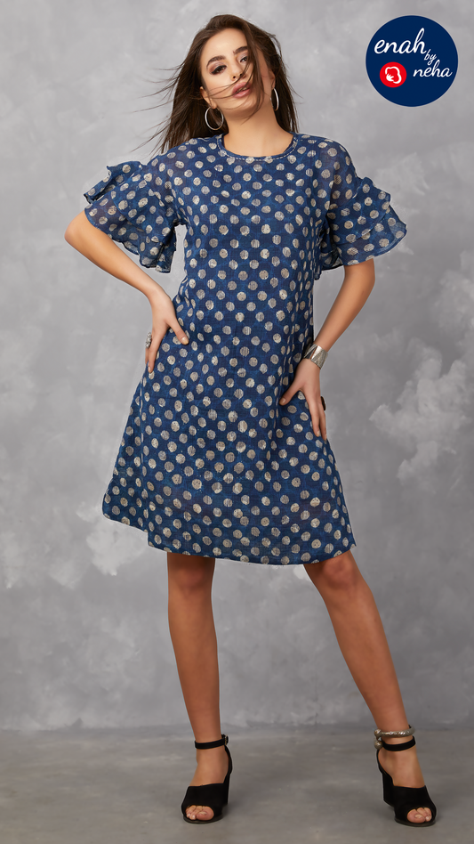 Indigo short dress