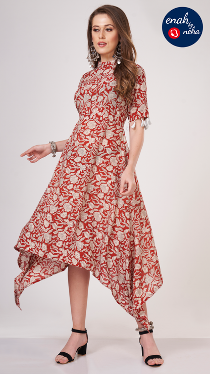 Handkerchief cut dress