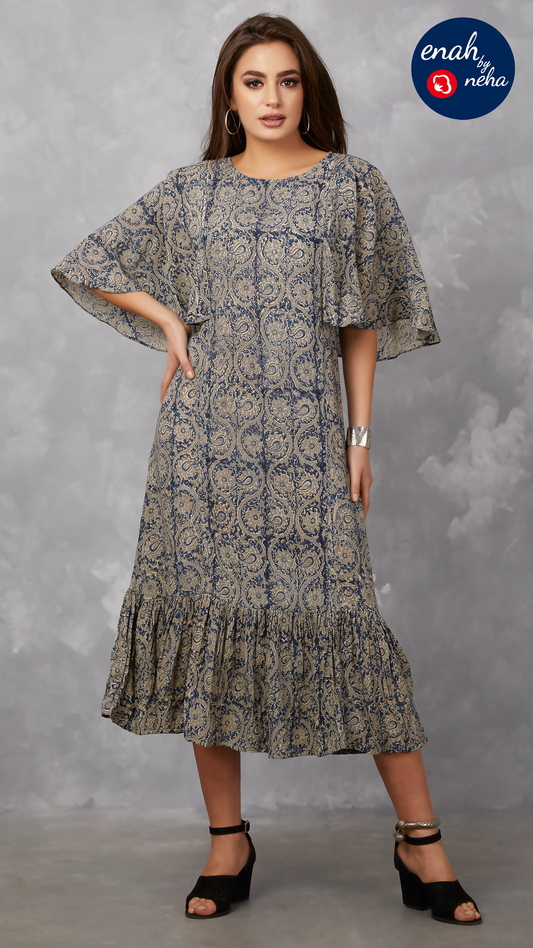 Butterfly sleeve dress